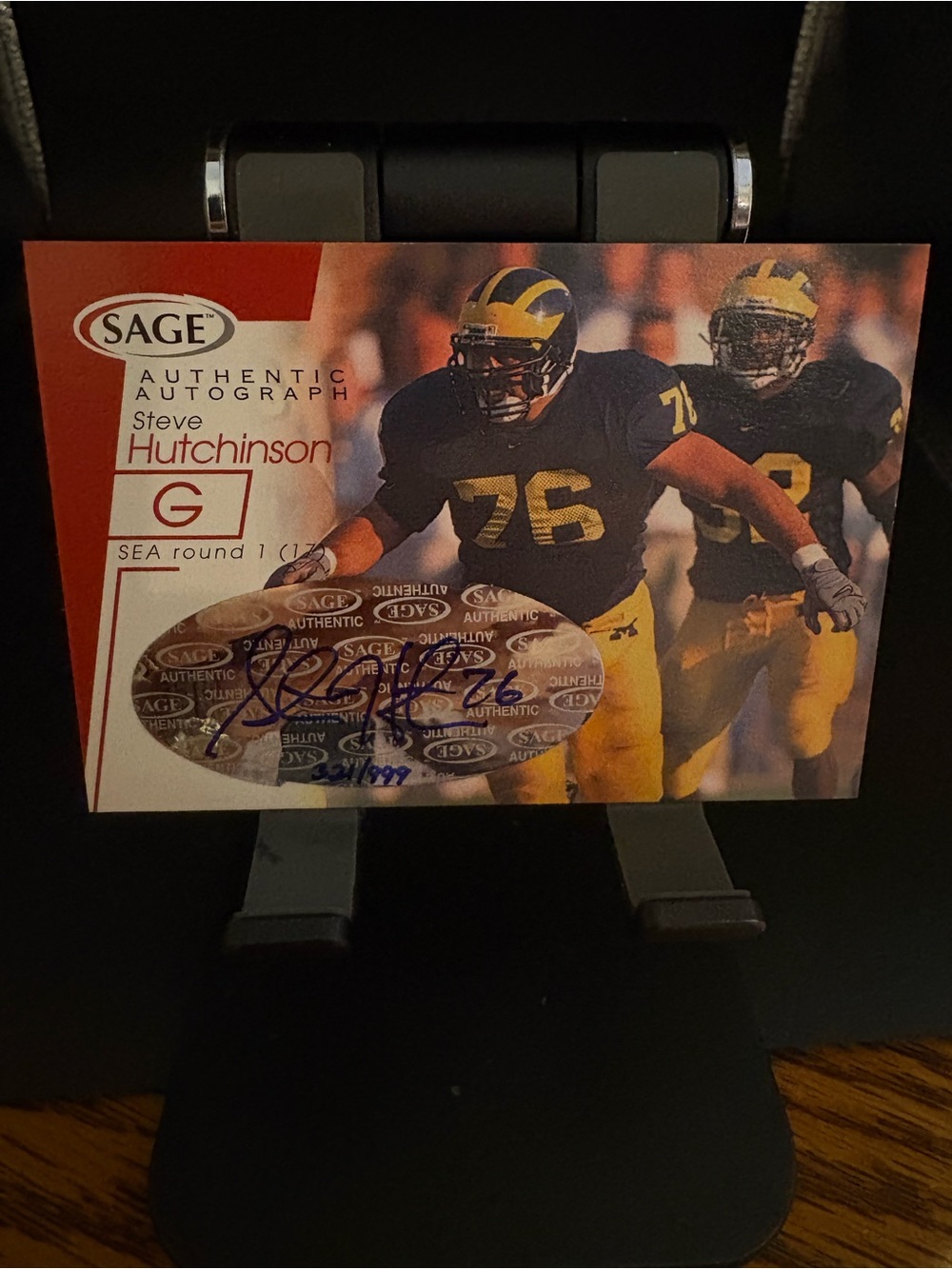SAGE Steve Hutchinson Signed Collectible Card